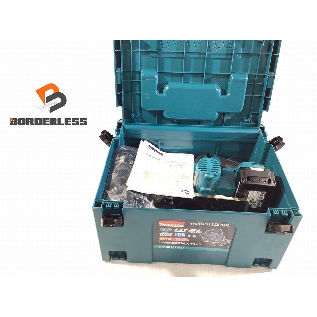 ☆未使用品☆makita マキタ 125mm 18V充電式防じんマルノコ KS511DRGX バッテリー2個(BL1860B 6.0Ah) 充電器/ケース付 68968