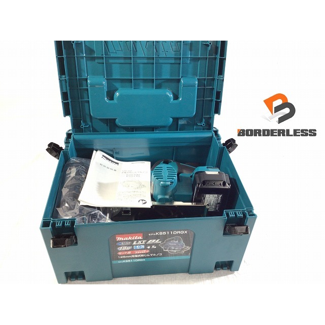 ☆未使用品☆makita マキタ 125mm 18V充電式防じんマルノコ KS511DRGX バッテリー2個(BL1860B 6.0Ah) 充電器/ケース付 68968 1