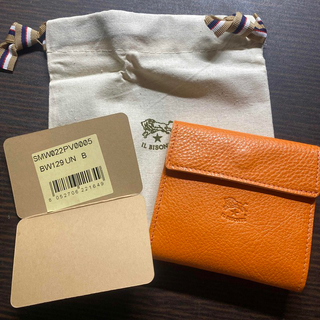 IL BISONTE - イルビゾンテ 二つ折り 折財布 ミニ財布   オレンジ