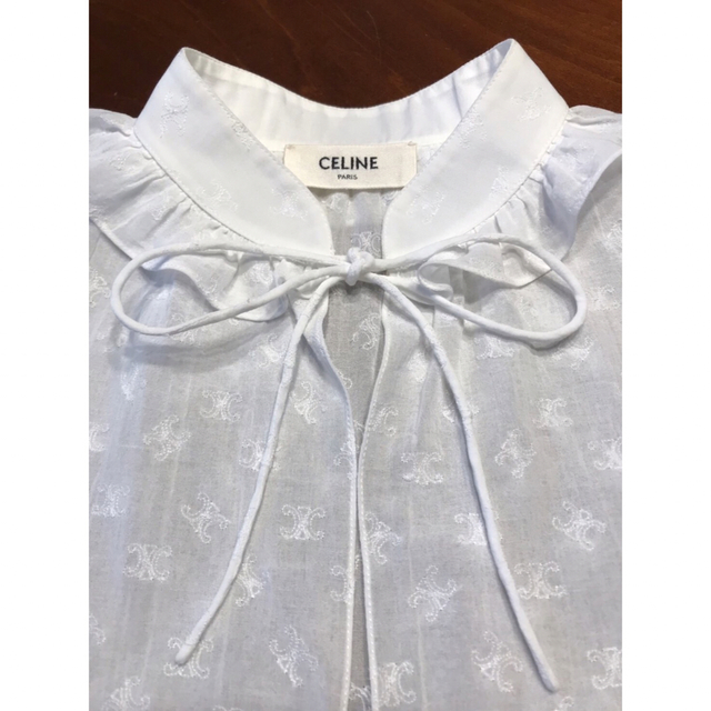 CELINE セリーヌ トリオンフ総刺繍コットンブラウス | www.jarussi.com.br