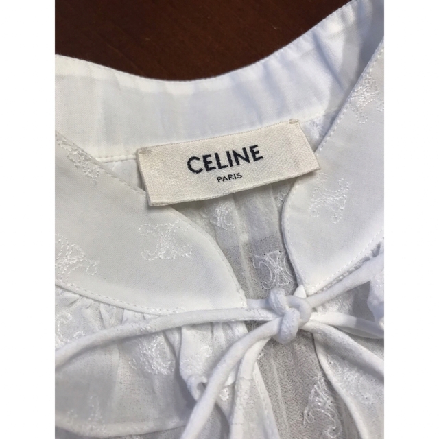 CELINE セリーヌ トリオンフ総刺繍コットンブラウス | www.jarussi.com.br