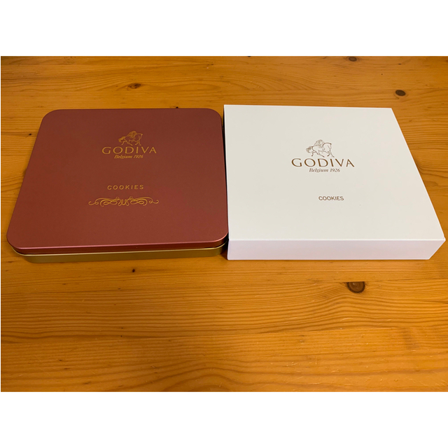 GODIVA ゴディバ 空き箱 空き缶 お菓子 缶 箱 安心と信頼 - 菓子