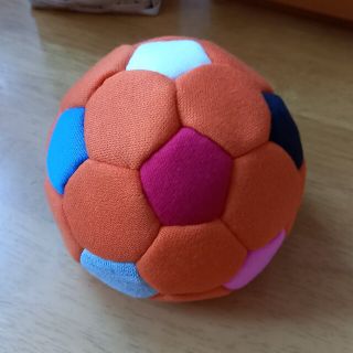 サッカーボール ハンドメイド 知育玩具 鈴無し(オレンジ)(その他)