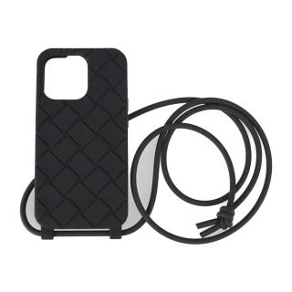 ボッテガヴェネタ(Bottega Veneta)のBOTTEGAVENETA ボッテガヴェネタ  Iphone 13 Pro ケース その他小物 690685 シリコン   ブラック   スマホケース スマホカバー ネックストラップ付き 【本物保証】(iPhoneケース)