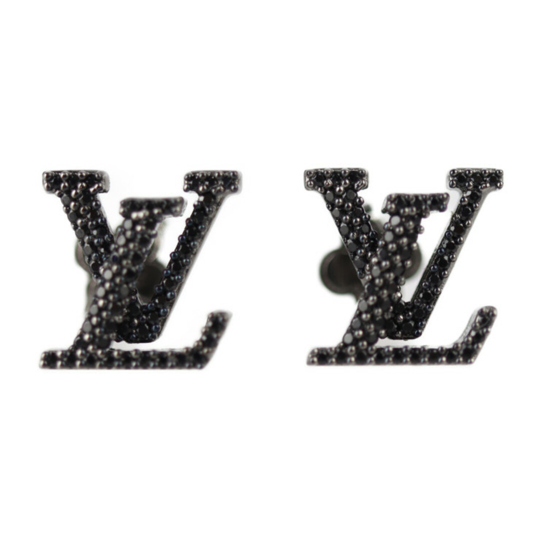 LOUIS VUITTON ルイ ヴィトン  ブックル ドレイユ LV アイコニック ピアス M00941 メタル   ガンメタル ブラック  耳飾り ビトン 【本物保証】