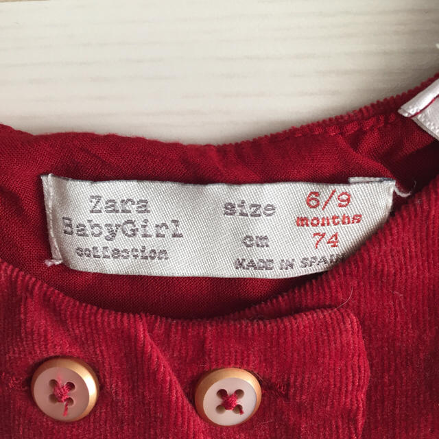 ZARA KIDS(ザラキッズ)の【もんちゃん様専用】新品 ZARAbaby コーデュロイワンピース キッズ/ベビー/マタニティのベビー服(~85cm)(ワンピース)の商品写真