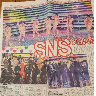 2023年元旦日刊スポーツ　なにわ男子&Snow Man&SixTONES(アイドルグッズ)