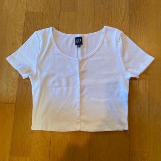 ギャップ(GAP)のGAP リブ　クロップド半袖トップス(Tシャツ(半袖/袖なし))