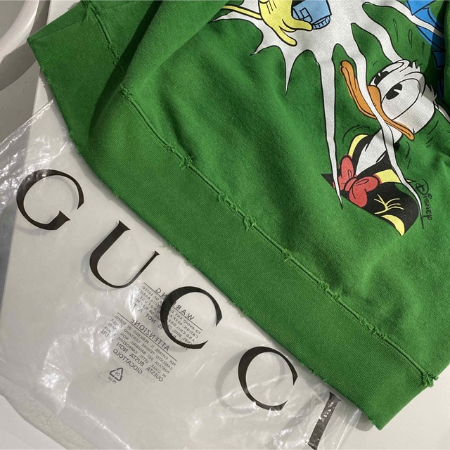 新品!レアGUCCI&Disneyコラボ☆ドナルド☆トレーナー☆グッチ緑グリーン-