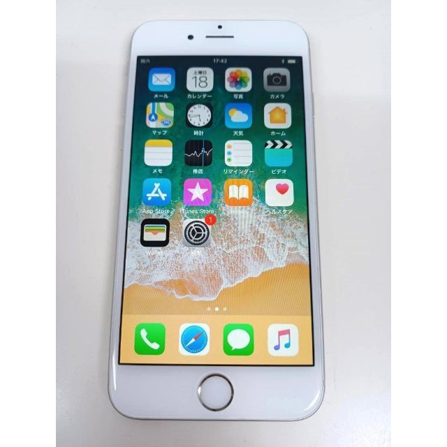 Apple(アップル)のiPhone6 MG482J/A (A1586) 16GB シルバー スマホ/家電/カメラのスマートフォン/携帯電話(スマートフォン本体)の商品写真