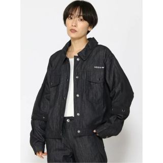 アディダス(adidas)の【２way仕様】adidas★トラックトップ★ブルゾン★デニムジャケット★黒★L(Gジャン/デニムジャケット)