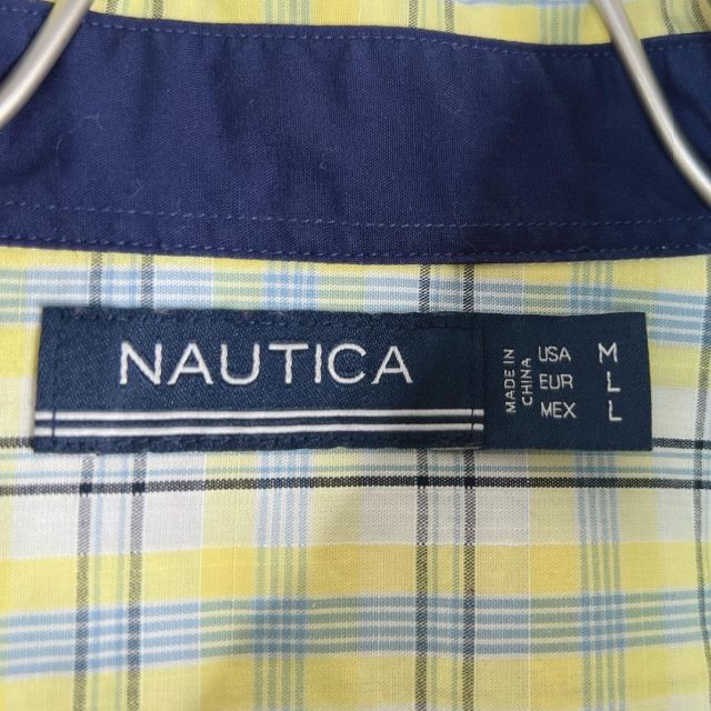 NAUTICA(ノーティカ)のノーティカ　イエロー　チェック　アメカジ　古着　可愛い　ボタンダウン　長袖シャツ メンズのトップス(シャツ)の商品写真