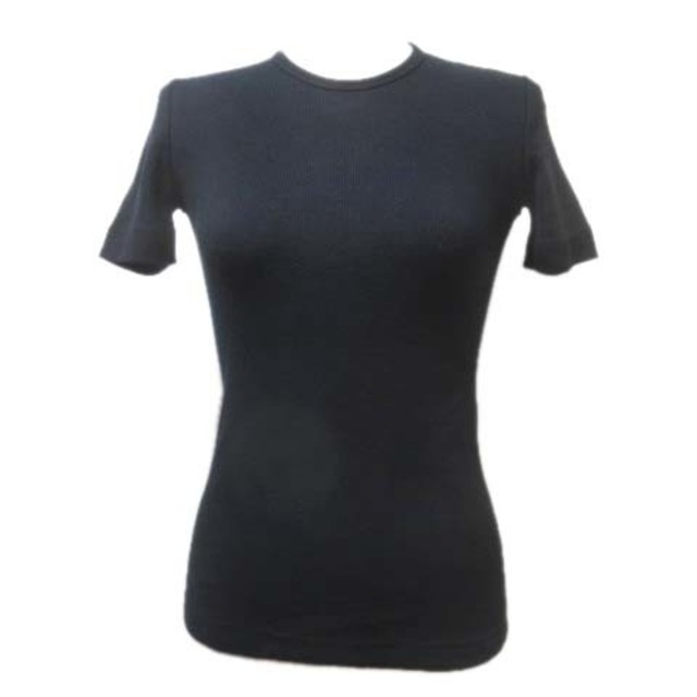 DOLCE&GABBANA(ドルチェアンドガッバーナ)のドルチェ&ガッバーナ ドルガバ Tシャツ カットソー リブ 半袖 黒 ブラック レディースのトップス(Tシャツ(半袖/袖なし))の商品写真