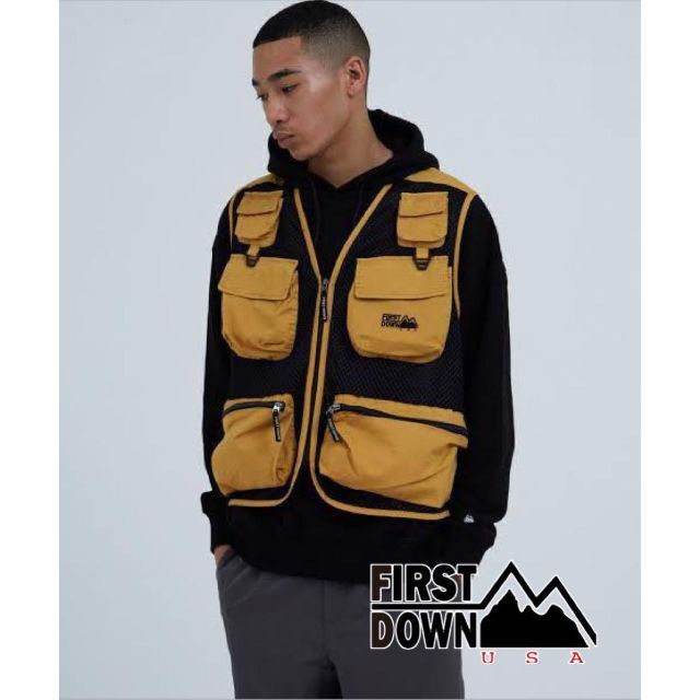 FIRST DOWN GARMENT WASH CHINO MESH VEST