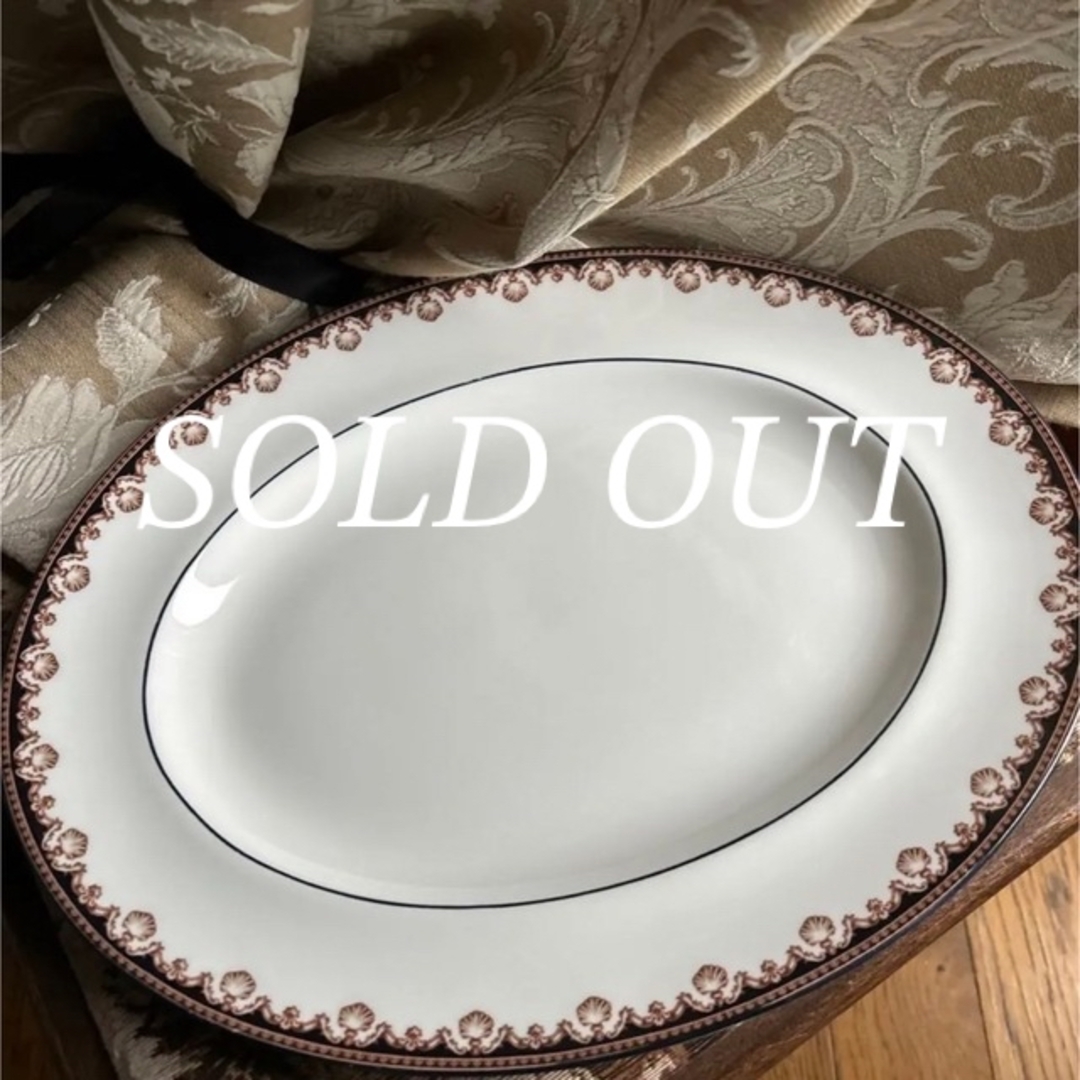 英国製　Wedgwood【MEDICI】Oval Serving Platter