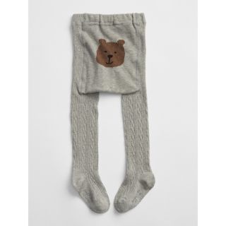 ベビーギャップ(babyGAP)の新品　babyGAP ギャップ　くまタイツ　グレー　100cm(靴下/タイツ)