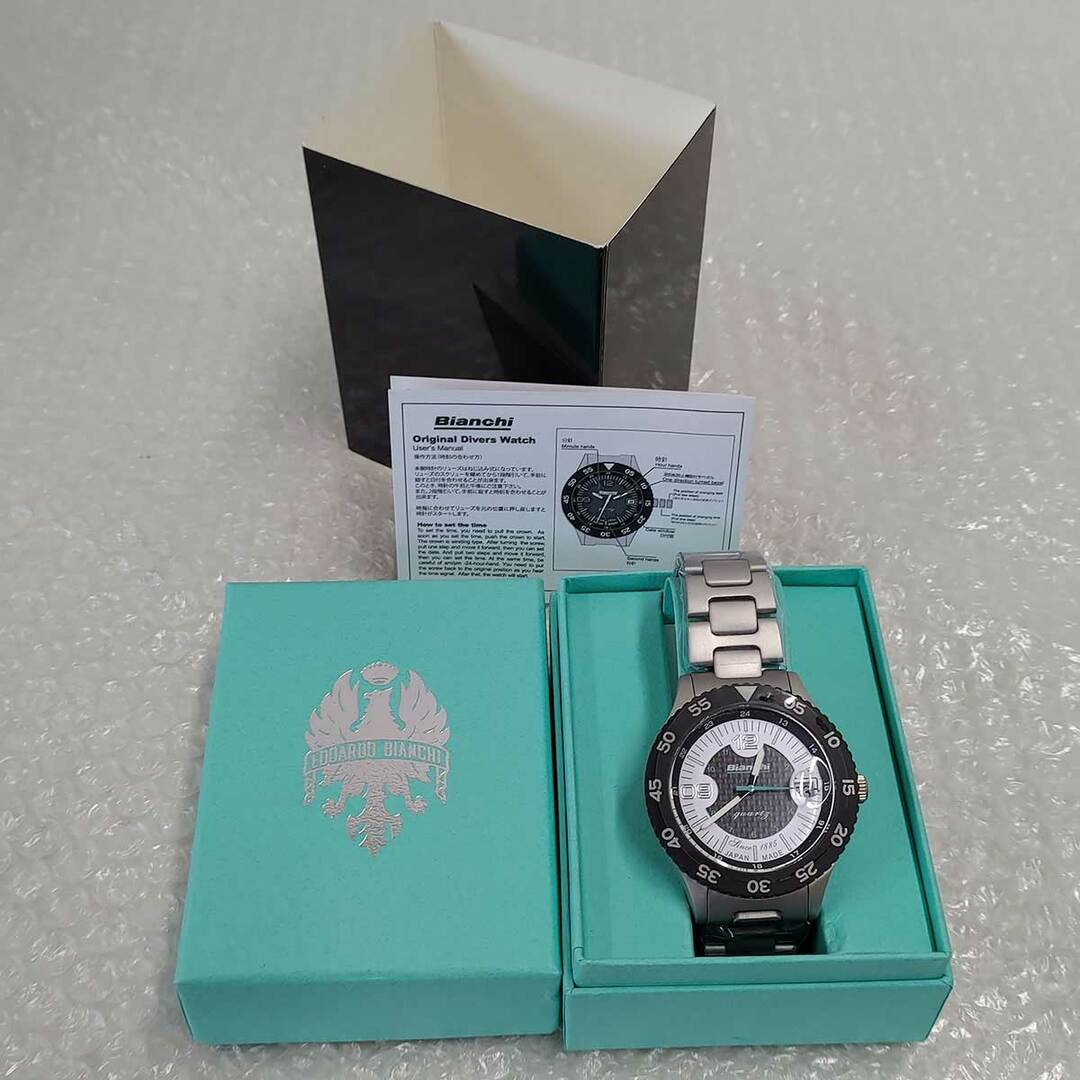 【未使用】ビアンキ BIANCHI SCUBA TX シルバー ホワイト 時計 ダイバーズウオッチ型腕時計 JP203ZOTWA メンズ