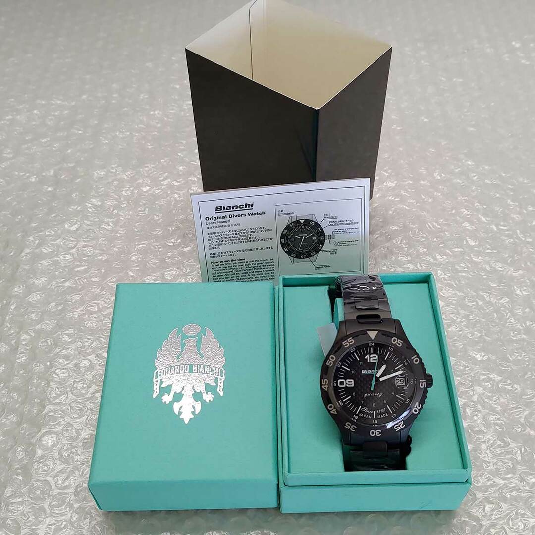 【未使用】ビアンキ BIANCHI SCUBA TX ブラック 時計 ダイバーズウオッチ型腕時計 JP203ZOTWA メンズ