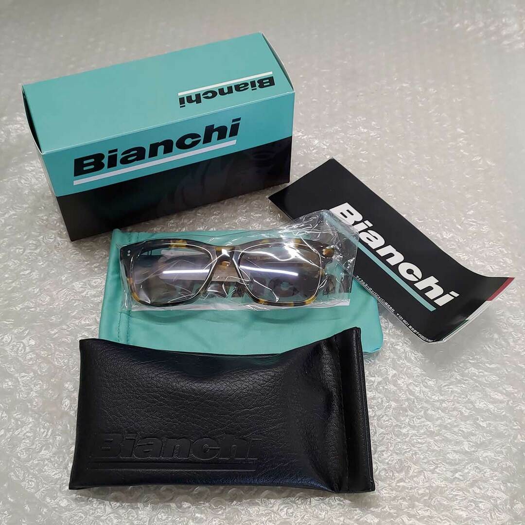 【未使用】ビアンキ BIANCHI ハンドメイドサングラス（JP213S2901）Brown/Grey 調光グレー メンズ