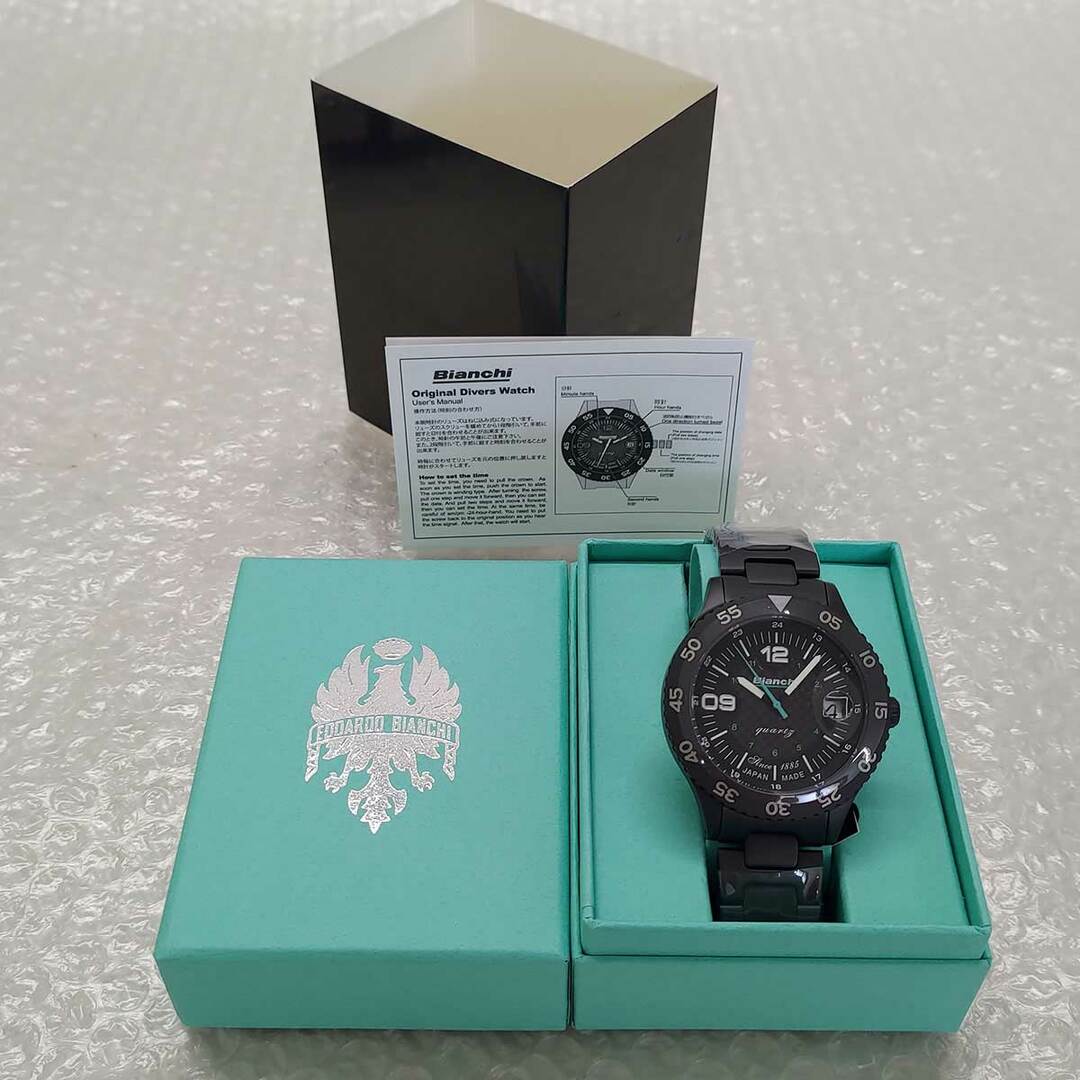 【未使用】ビアンキ BIANCHI SCUBA TX ブラック ブラック 時計 ダイバーズウオッチ型腕時計 定価33000円 JP203ZOTWA メンズ