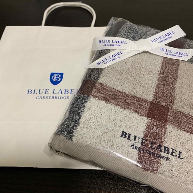 BLUE LABEL CRESTBRIDGE(ブルーレーベルクレストブリッジ)のBLUELABEL CRESTBRIDGE チェックフェイスタオル／ベージュ インテリア/住まい/日用品の日用品/生活雑貨/旅行(タオル/バス用品)の商品写真