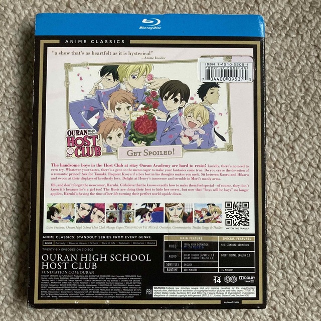 桜蘭高校ホスト部 輸入盤Blu-ray 全話収録