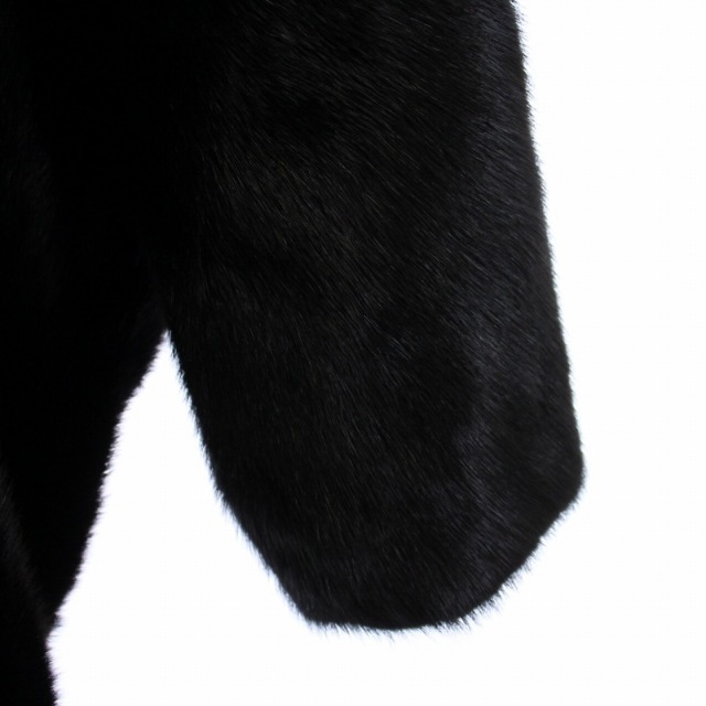 other(アザー)の紗椎 SAGA MIMK 銀サガ ファーコート 毛皮コート ミドル丈 F 黒 レディースのジャケット/アウター(毛皮/ファーコート)の商品写真