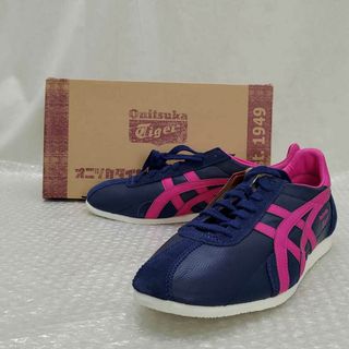 【未使用】オニツカタイガー Onitsuka Tiger RUNSPARK TH201L ネイビー/ピンク レザー スニーカー サイズ25.5cm メンズ(その他)