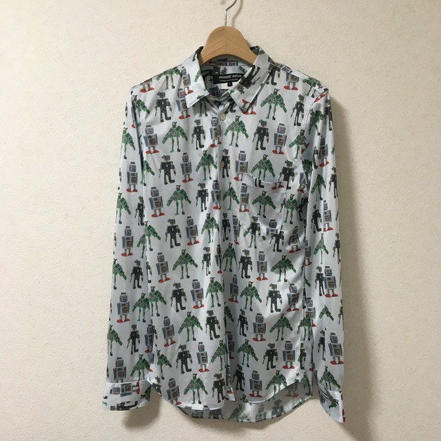 コムデギャルソンオムドゥ ロボット柄シャツ COMME des GARCONS