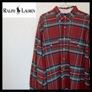 ラルフローレン(Ralph Lauren)のポロラルフローレン 長袖BDシャツチェック柄 XLサイズ(シャツ)