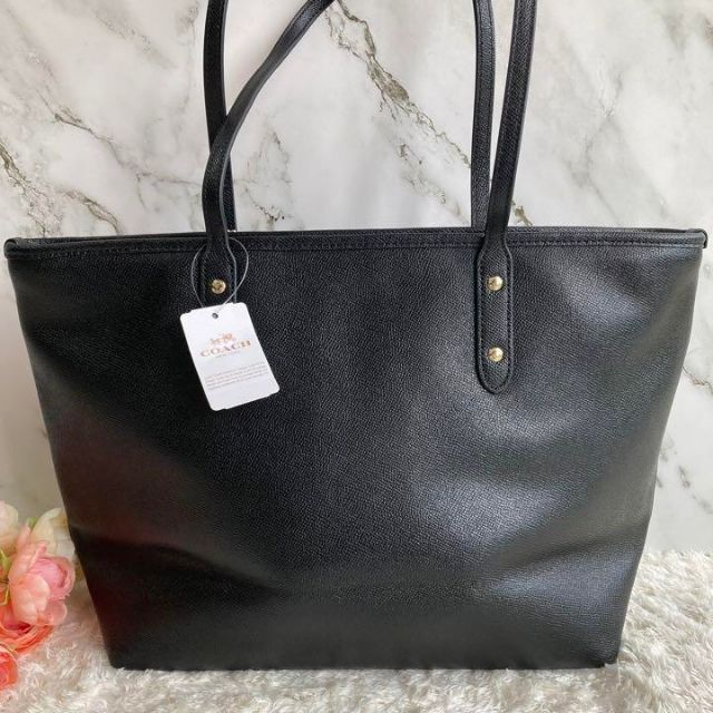未使用タグ付☆COACH コーチ☆トートバッグ☆大きめ☆A4 ブラック