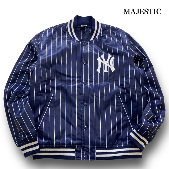 MAJESTIC】マジェスティック ヤンキース ストライプスタジャン (XL) 新
