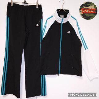 アディダス(adidas)のアディダス　ジャージ上下セットアップ　トラックジャケット　Lサイズ　モノトーン(セット/コーデ)