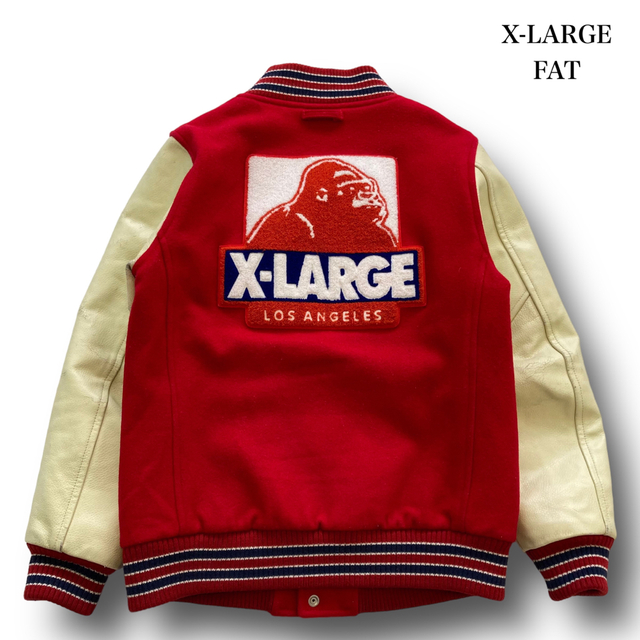 XLARGE - 【X-LARGE】エクストララージ FATコラボスタジャン パイル刺繍デカロゴの通販 by AMB/フォローで価格交渉歓迎‼