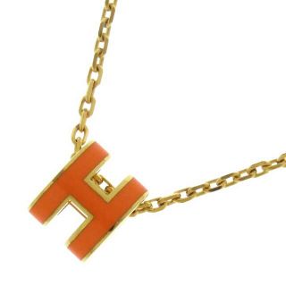 激安 HERMES ポップアッシュ ネックレス✨オレンジ✨ - 2023年最新