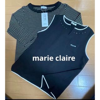 ✨新品　marie claire  マリー・クレール8部袖Tシャツ・ベスト　2✨