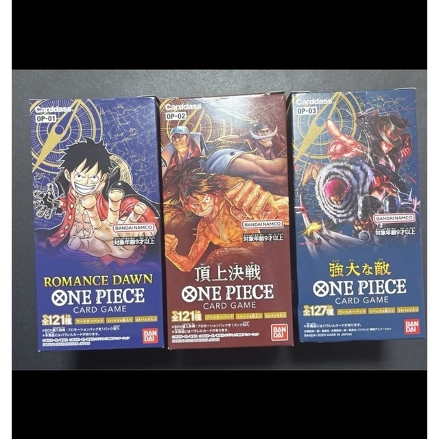 ONE PIECE(ワンピース)のロマンスドーン 頂上決戦 強大な敵 3BOX セット新品未開封　ワンピースカード エンタメ/ホビーのトレーディングカード(Box/デッキ/パック)の商品写真