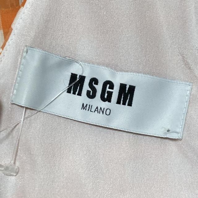 【高級】未使用 MSGM 17Resort ギンガムチェック レース チュニック 5