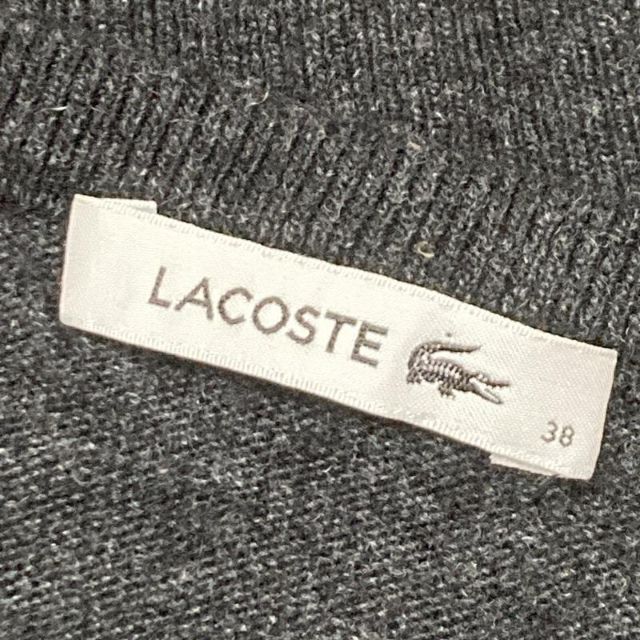 LACOSTE(ラコステ)の【大人気】LACOSTE ラコステ アーガイル柄 5分袖 ニット ロゴ プレート レディースのトップス(ニット/セーター)の商品写真