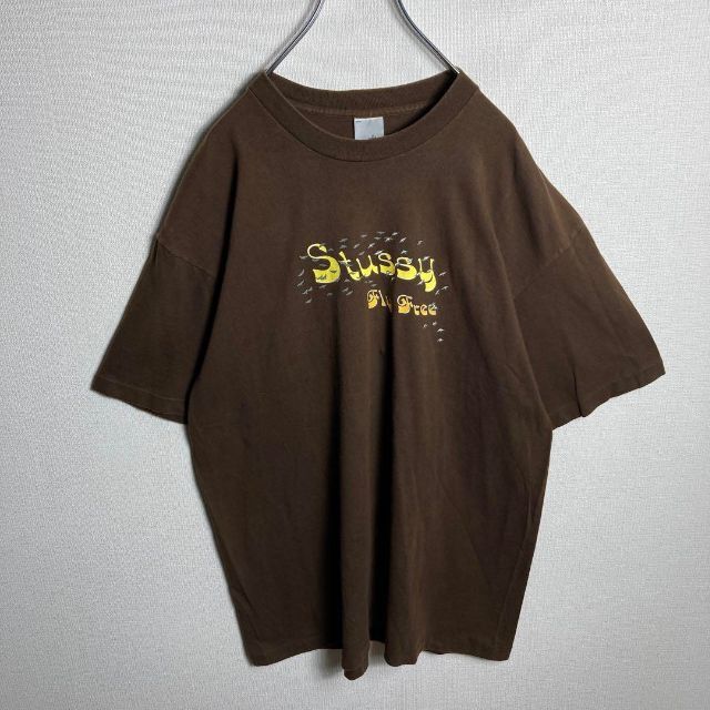 希少XLサイズ】ステューシー ビッグロゴ入り人気カラーTシャツ 即完売