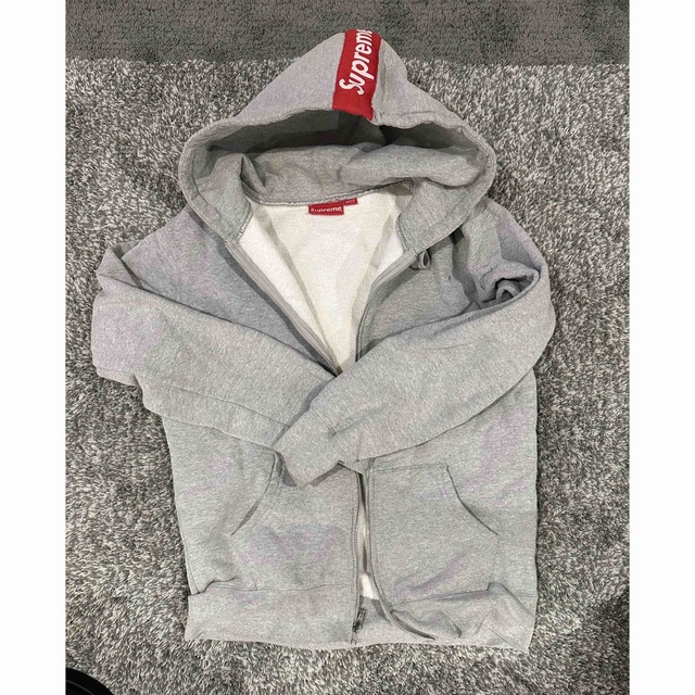 2014aw Supreme Tape Logo Zip Up Hooded L