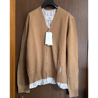 マルタンマルジェラ(Maison Martin Margiela)のXXL新品 メゾン マルジェラ Anonymity ニットカーディガン キャメル(ニット/セーター)