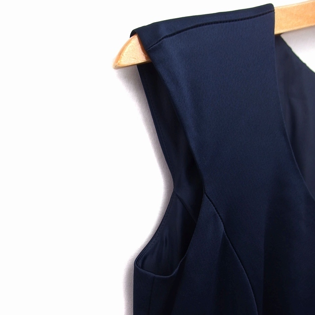 CLEAR IMPRESSION(クリアインプレッション)のクリアインプレッション ワンピース フレア ひざ丈 タック リボン 半袖 1 紺 レディースのワンピース(ひざ丈ワンピース)の商品写真