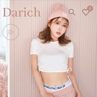 ダーリッチ(Darich)のdarich ギャザーリンガーTシャツ(Tシャツ(半袖/袖なし))