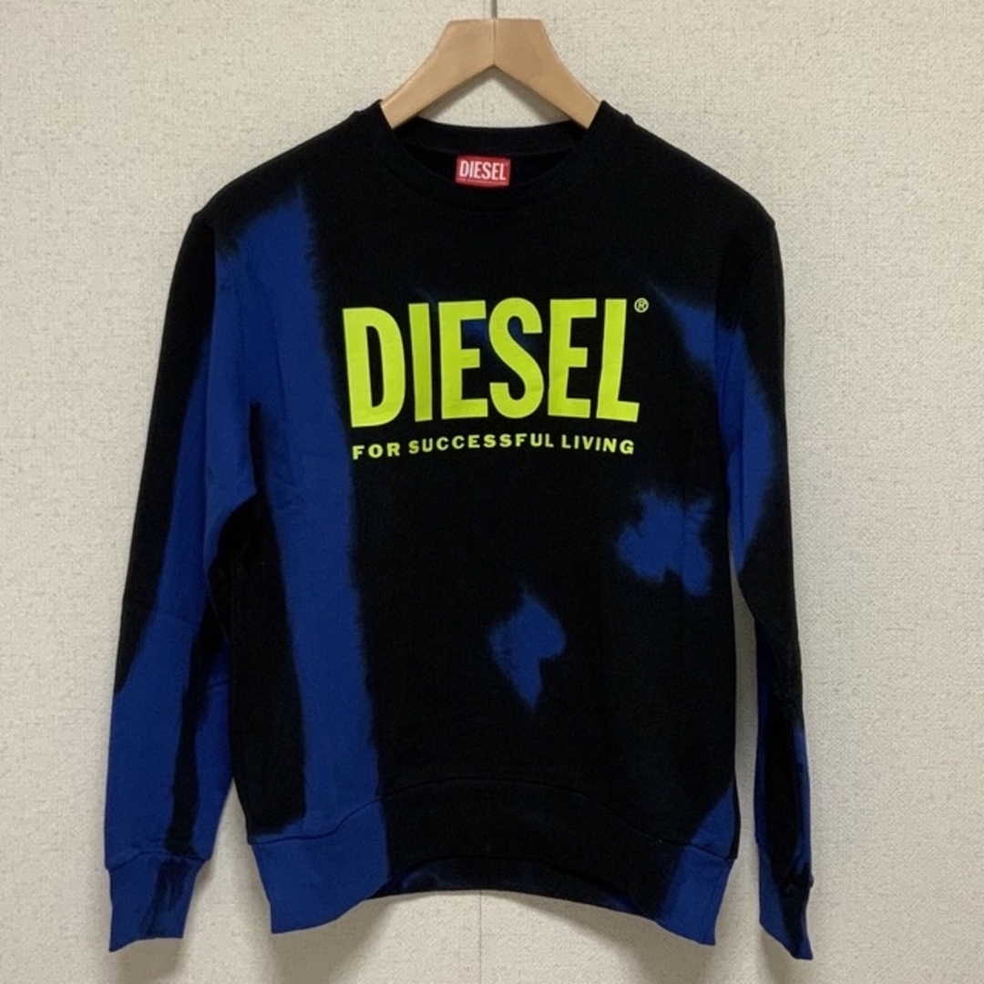 DIESEL(ディーゼル)の洗練　DIESEL KIDS　タイダイ柄スウェット　ブルー/ブラック　16Y メンズのトップス(スウェット)の商品写真