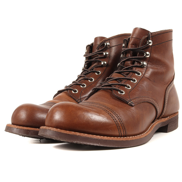 Red Wing レッド ウィング 8111 アイアンレンジャー / アイアンレンジ レザー ブーツ IRON RANGER / 2021年製 USA製 アンバー サイズ：US7 D 25.0cm シューズ 靴 ワーク 【メンズ】