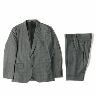 ポールスミス(Paul Smith)のPaul Smith ポールスミス E THOMAS SUPER 130S CLOTH シャドーチェック ウール 2B テーラードジャケット スラックスパンツ セットアップ スーツ グレー L 日本製 ビジネス オフィス フォーマル カジュアル【メンズ】【中古】(セットアップ)