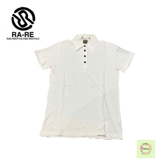 ラーレ(RA-RE)のラーレ ラグリサイクル ポロシャツ Tシャツ トップス 半袖 ホワイト M(ポロシャツ)