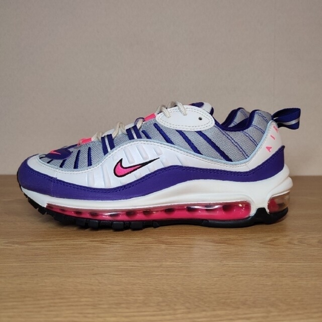 美品 NIKE W AIR MAX 98 WHITE/RACER PINK