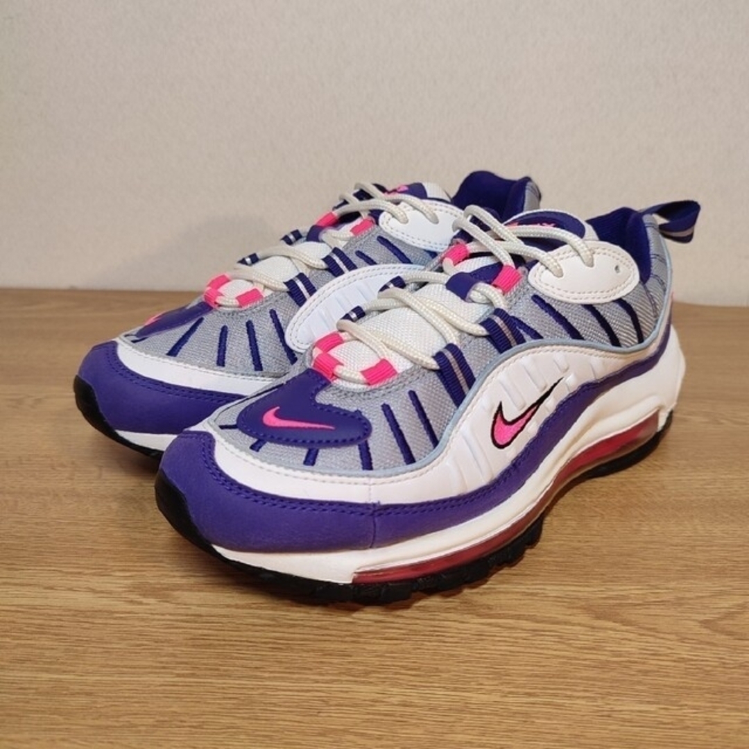 美品 NIKE W AIR MAX 98 WHITE/RACER PINK